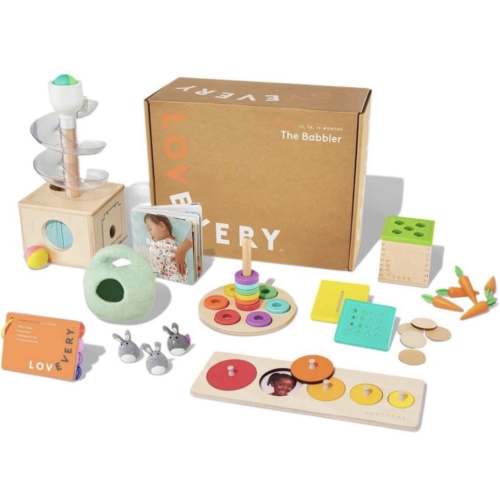 LOVEVERY Educational Learning Toys The Babbler Play Kit For Months 13, 14, 15